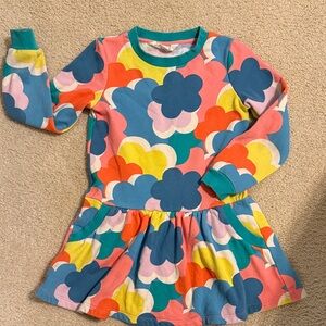 Colorful Floral Long-Sleeve Dress